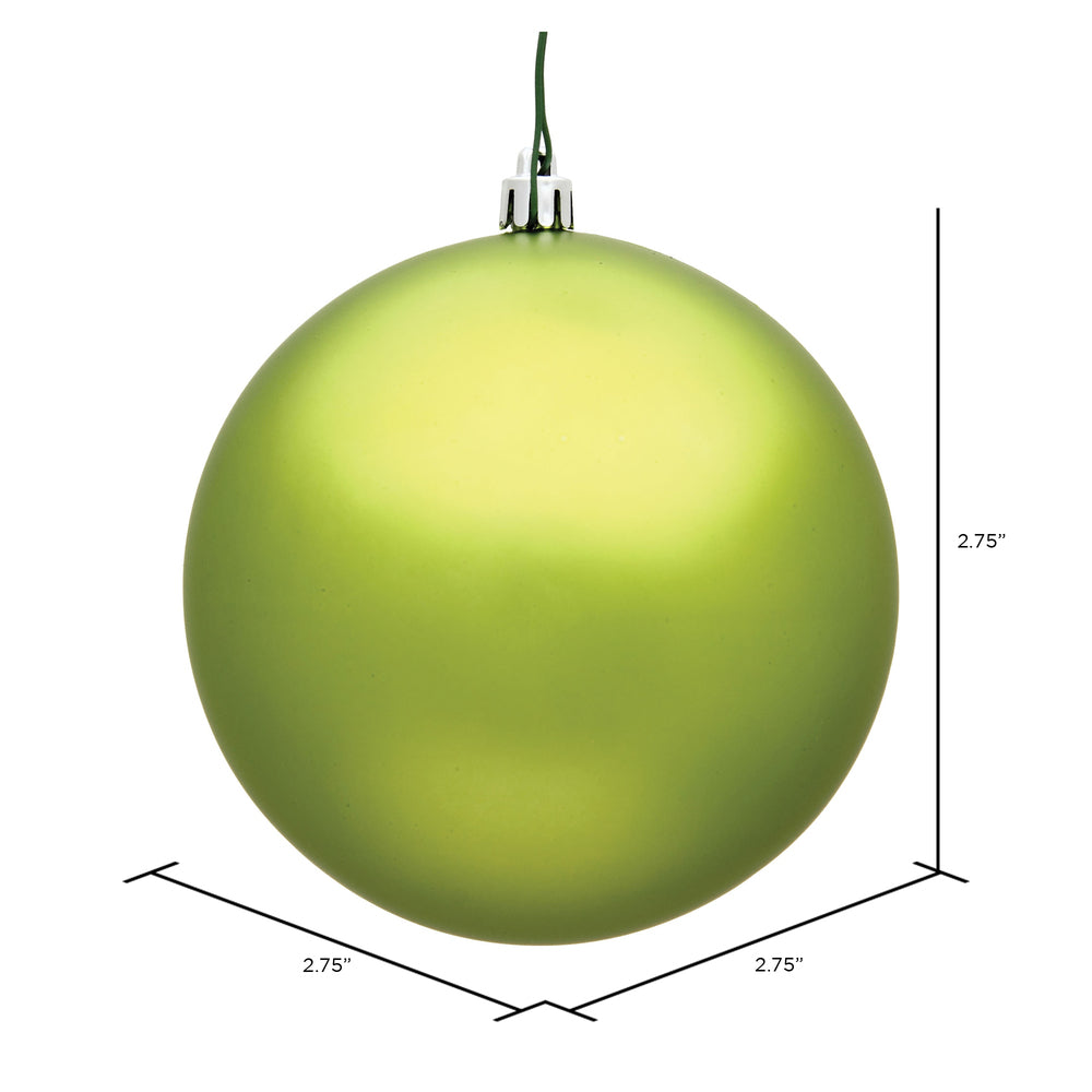 Vickerman 2.75" Lime Matte Ball Ornament 12 per Bag