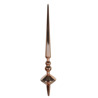 Vickerman 18" Rose Gold Shiny Cupola Finial Ornament Pack of 2