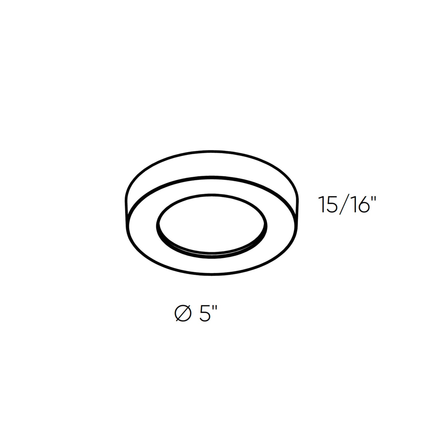 DALS Lighting Prime Round 5CCT Plastic Flush Mount