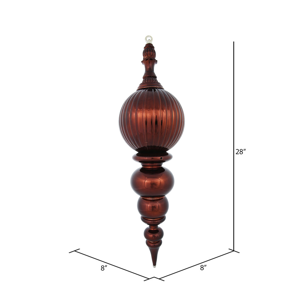 Vickerman 28" Chocolate Shiny Finial Ornament