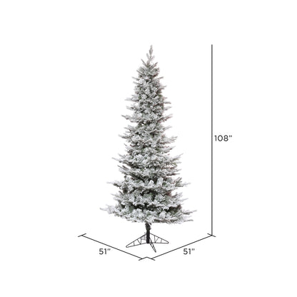 Vickerman 9' x 51" Flocked Kiana Artificial Christmas Tree Unlit