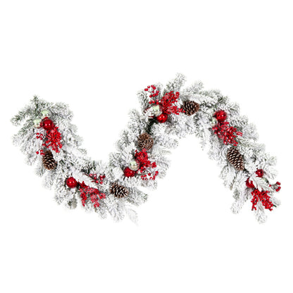 Vickerman 6' x 16" Flocked Artificial Christmas Garland Unlit