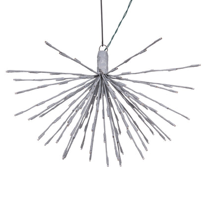 Vickerman 160Lt x 24" Silver Starburst Warm White 5mm LED Wide Angle Lights with 6' Lead Wire and 24Volt cUL Power Adapter Plug Indoor/Outdoor Use