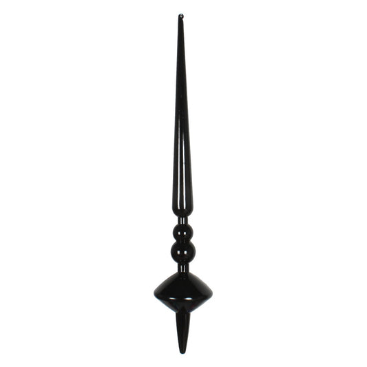 Vickerman 18" Black Shiny Cupola Finial Ornament Pack of 2