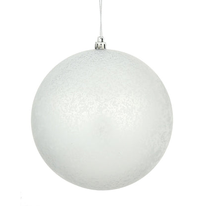 Vickerman 6" Silver Matte Mercury Ball Ornament 4 per Bag