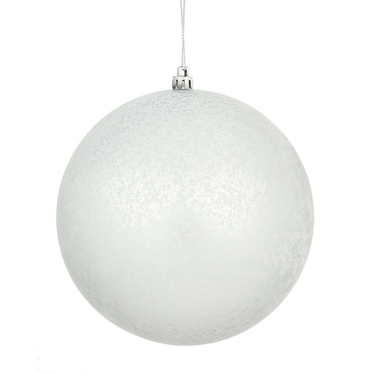 Vickerman 6" Silver Matte Mercury Ball Ornament 4 per Bag