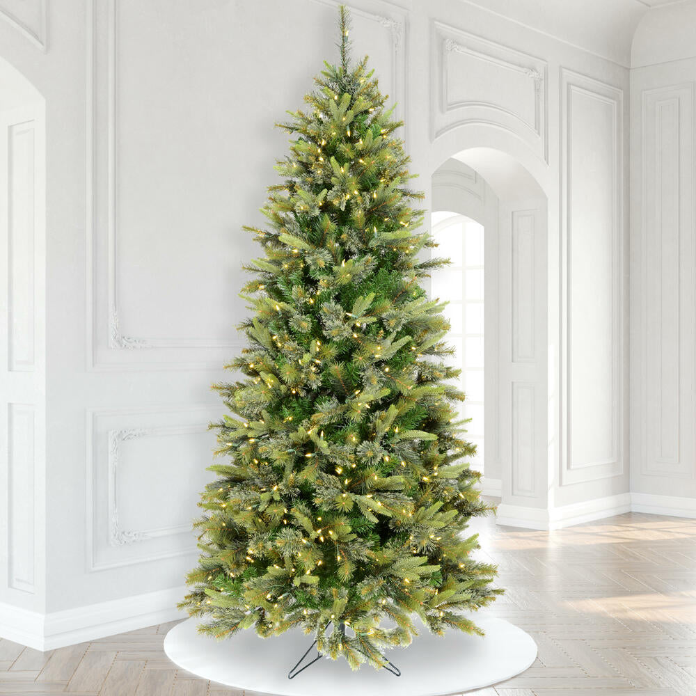 Vickerman 9.5' Cashmere Slim Artificial Christmas Tree Warm White Dura-Lit® LED Lights