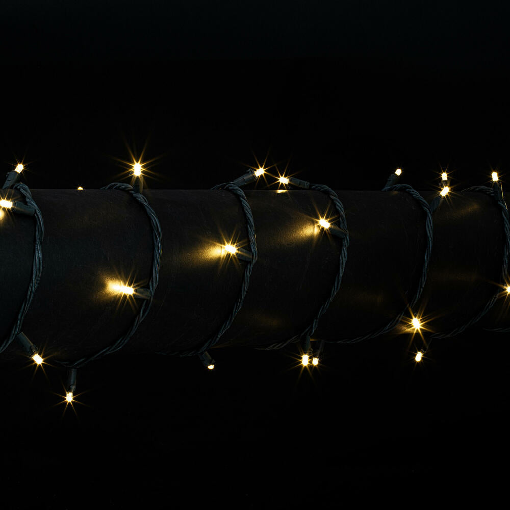 Vickerman 100 Warm White Wide Angle LED Light on Black Wire 34' Christmas Light Strand