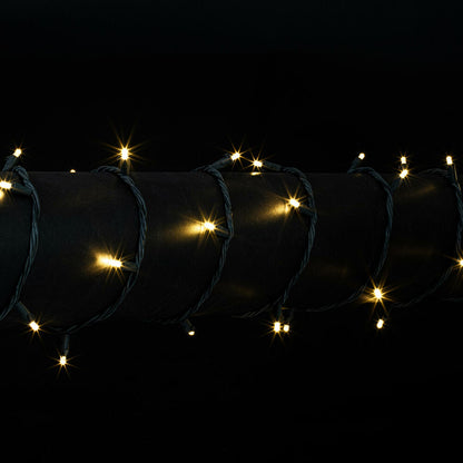 Vickerman 100 Warm White Wide Angle LED Light on Black Wire 34' Christmas Light Strand