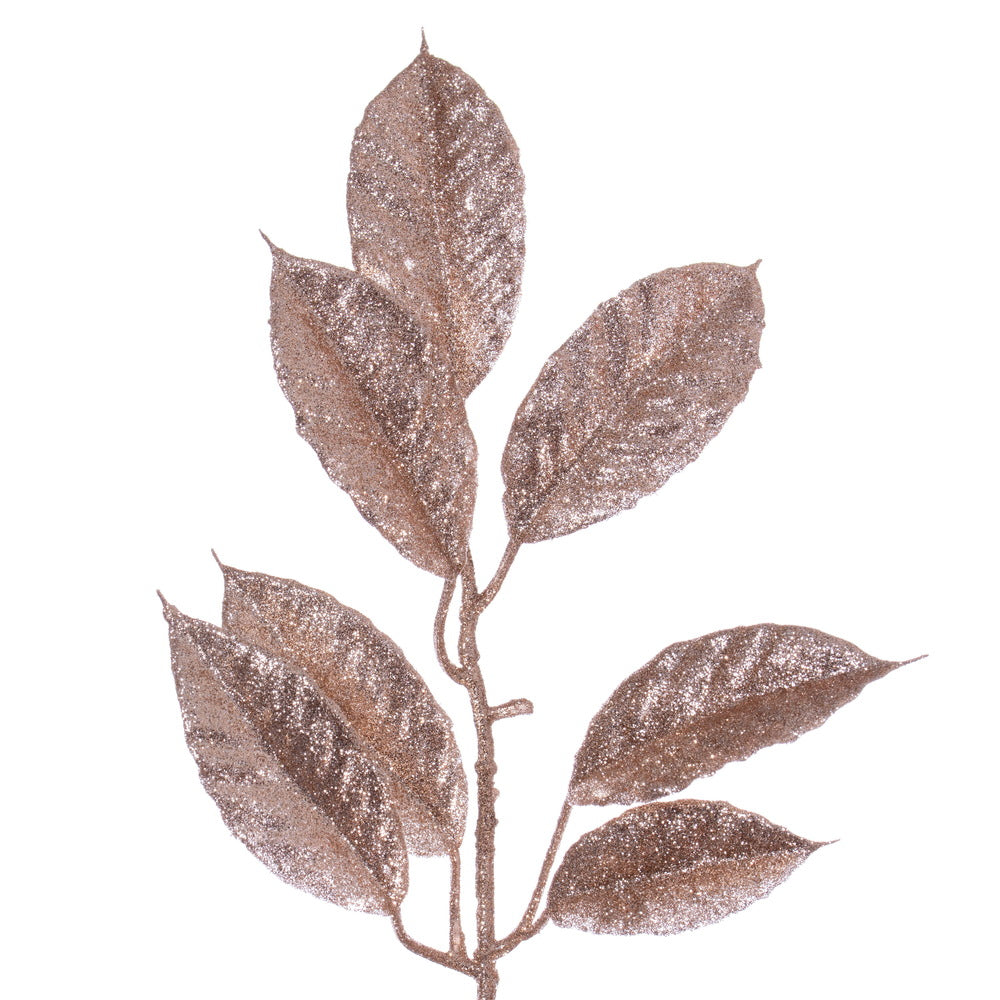 Vickerman 6' Café Latte Artificial Gardenia Glitter Garland.