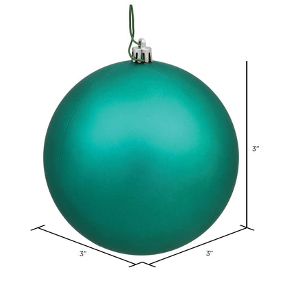 Vickerman 3" Teal Matte Ball Ornament 32 per box.