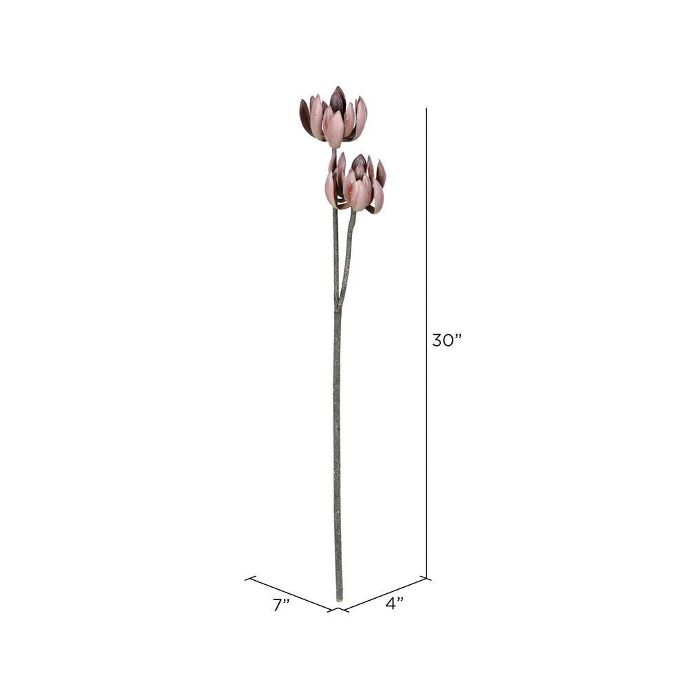 Vickerman 30" Artificial Rust Brown Echeveria Spray.