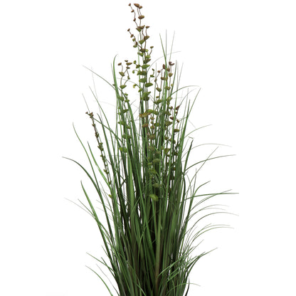 Vickerman 48" Artificial Potted Green Grass and Eucalyptus.