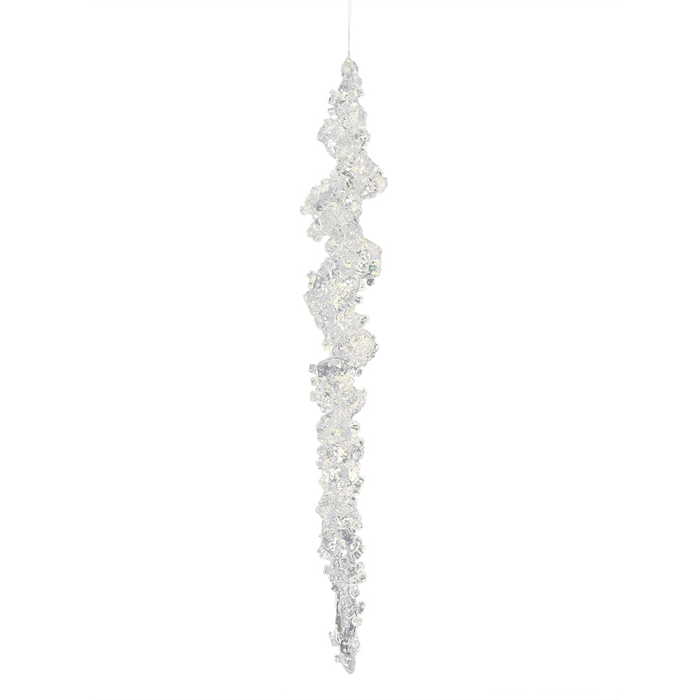 Vickerman 10" Clear Icicle Christmas Ornament 6 per Bag