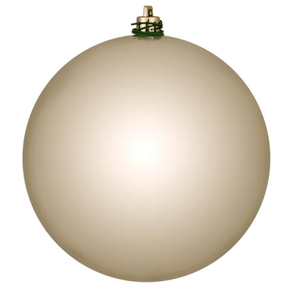 Vickerman 6" Oat Shiny Ball Ornament 4 per Bag