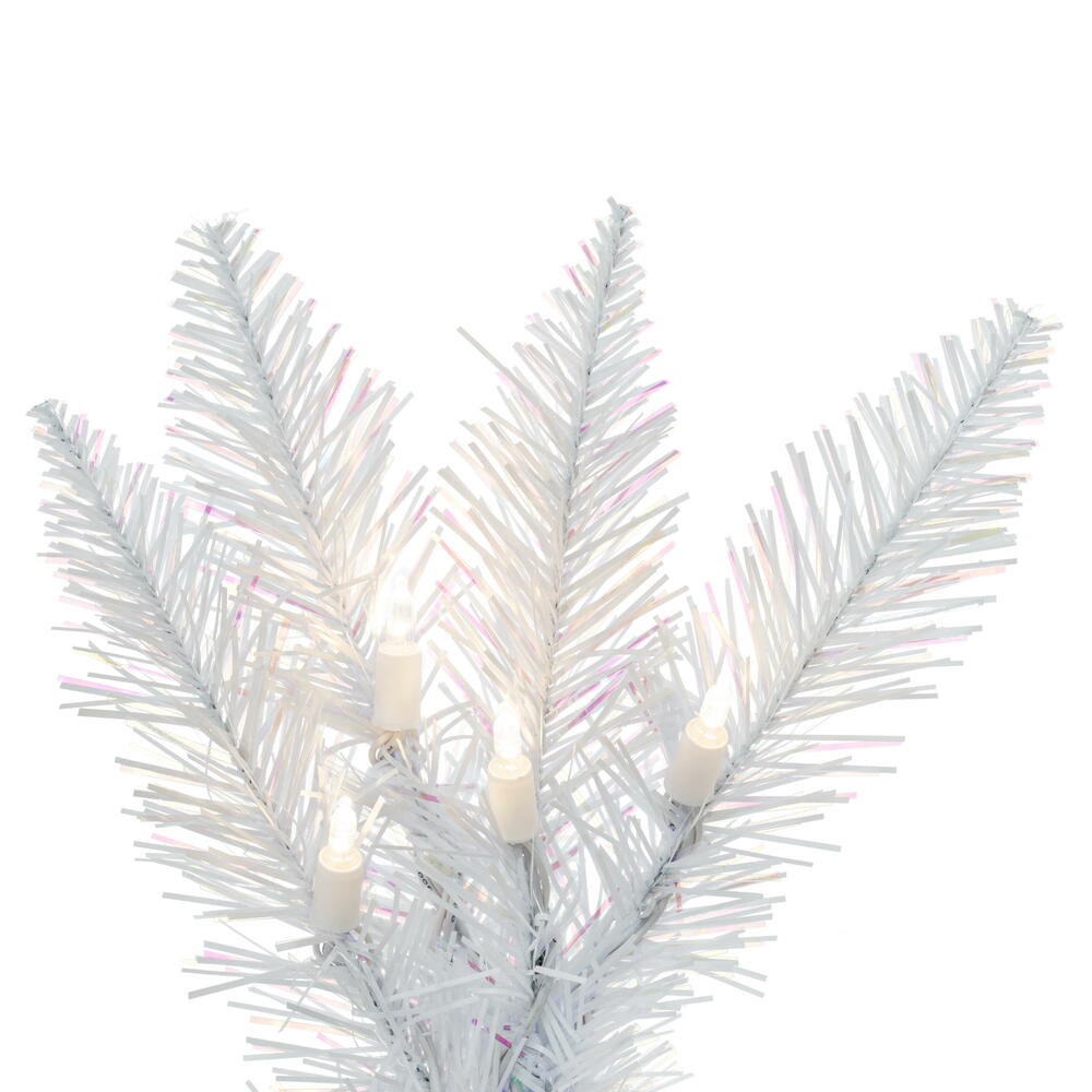 Vickerman 5' Sparkle White Spruce Pencil Artificial Christmas Tree Pure White LED Lights