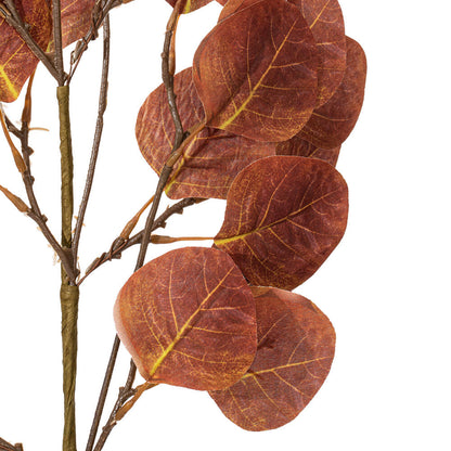 Vickerman 32" Dark Brown Artificial Silver Dollar Eucalyptus Leaf Spray 3 per bag.