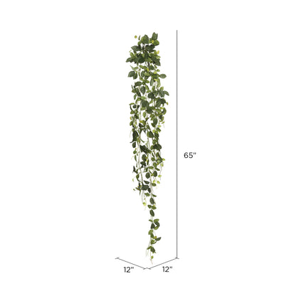 Vickerman 65" Artificial Green Fittonia Hanging Bush.