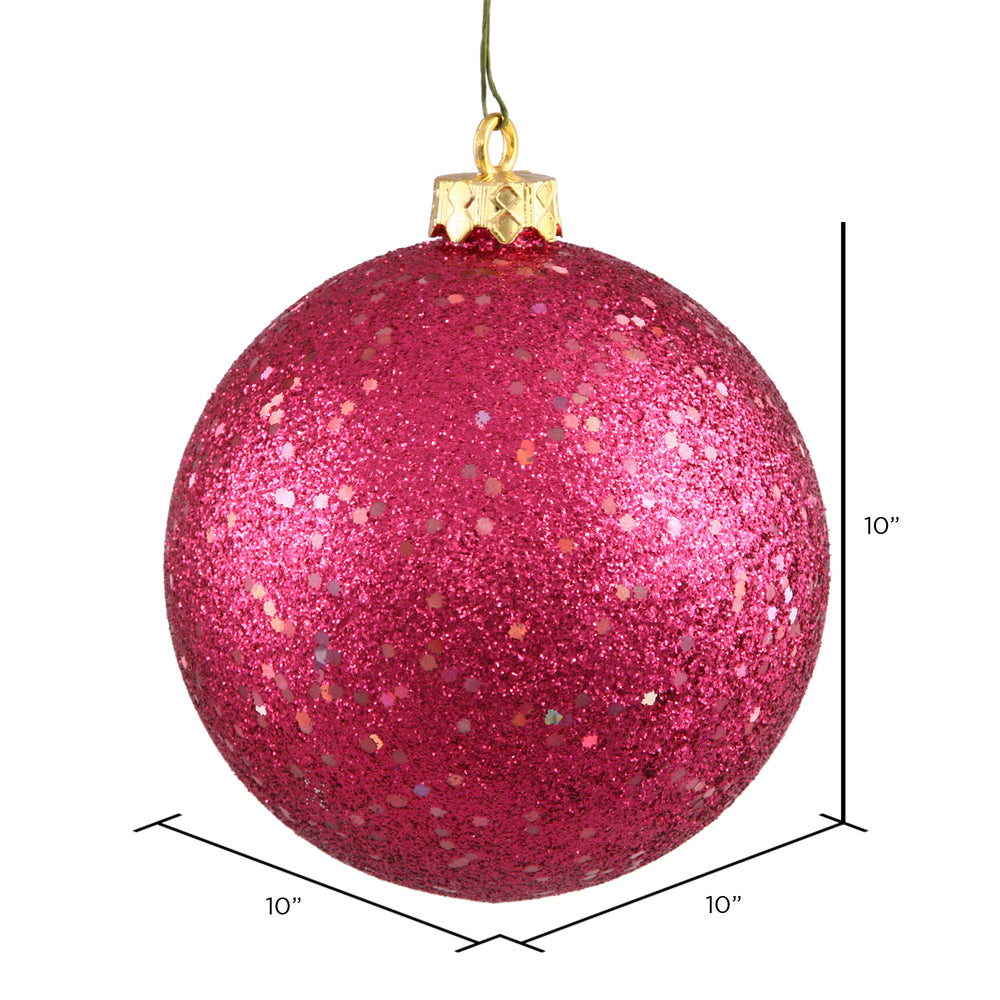 Vickerman 10" Wine Sequin Ball Ornament