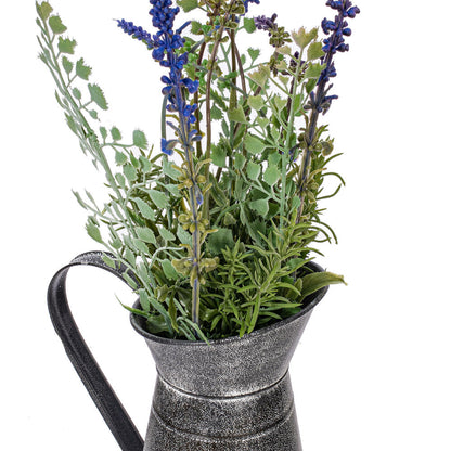 Vickerman 17.5" Artificial Lavender in Galvanized Pot.