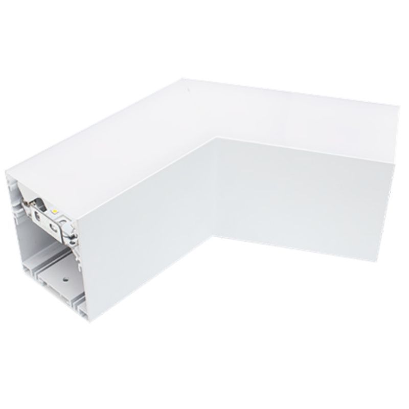 Westgate SCX Series 120 Degree Corner Section, Commercial Indoor Lighting, 854 Lumens, 5000K, White Finish, 0~10V Dimmable