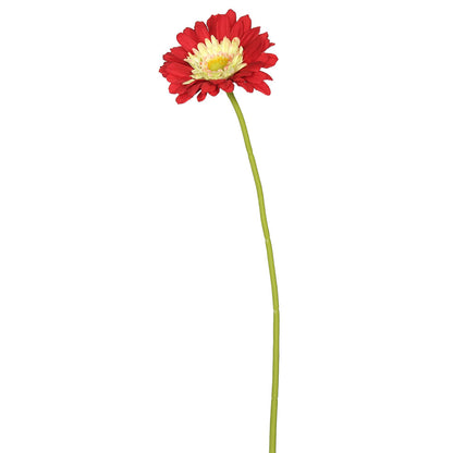 Vickerman 21" Artificial Red Gerbera Daisy Stem 6 per Bag