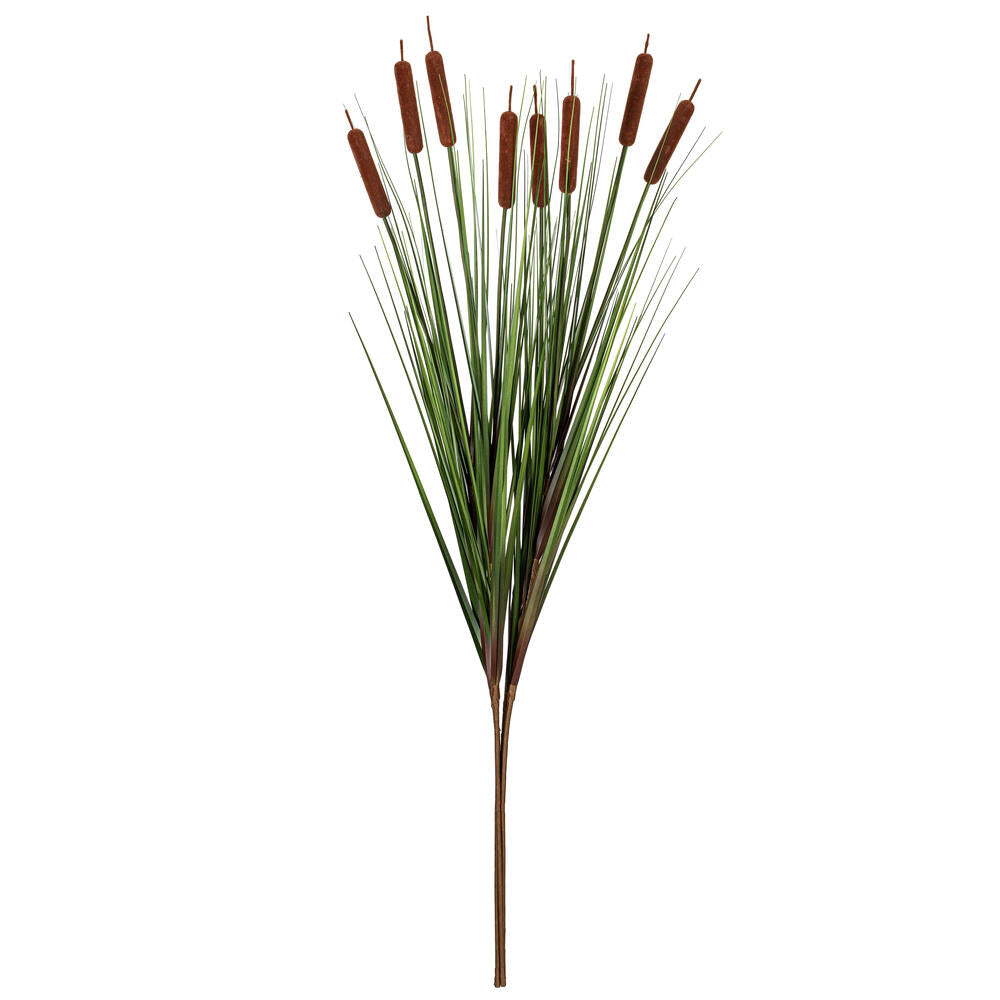 Vickerman 42" Artificial Green Straight Grass and Cattails. Includes 4 sprays per pack.