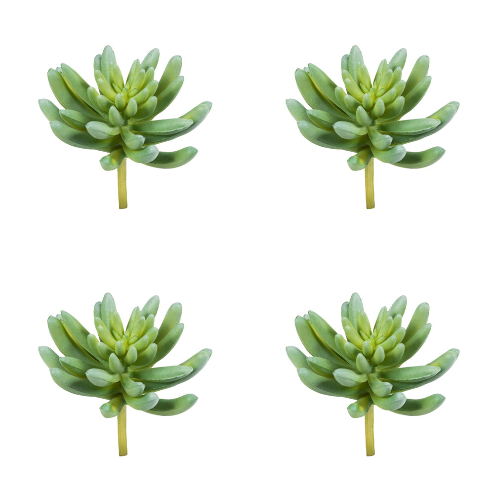 Vickerman 4" Artificial Assorted Succulent Picks Set of 4