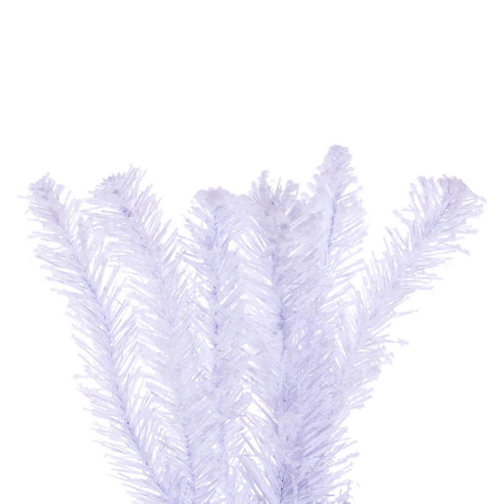 Vickerman 9' x 14" Flocked White Garland with 216 PVC Tips Unlit