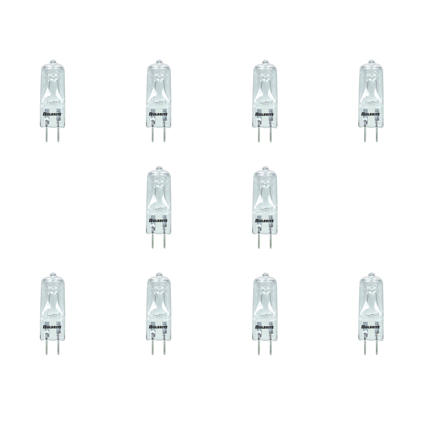 BULBRITE HALOGEN T4 BI-PIN (G6.35) 75W DIMMABLE LIGHT BULB 2900K/SOFT WHITE 10PK (652075)