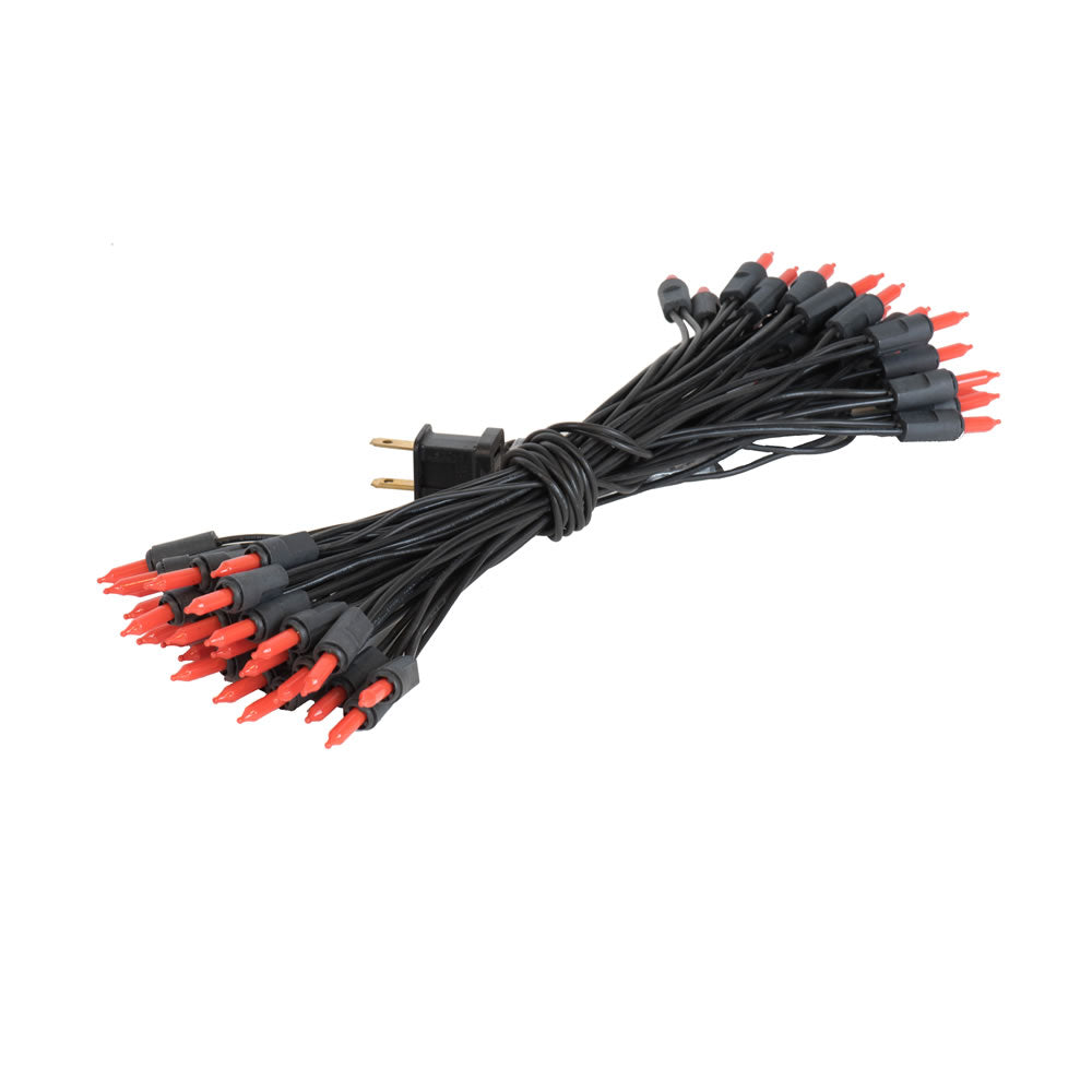 Vickerman 50 LED Orange & Yellow  Dura-Lit Light on Black Wire, 37' Christmas Light Strand