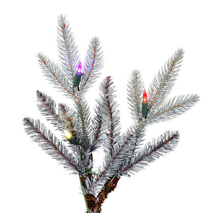 Vickerman 6.5' x 51" Douglas Blue Fir Artificial Christmas Tree Multi-colored Dura-Lit LED lights
