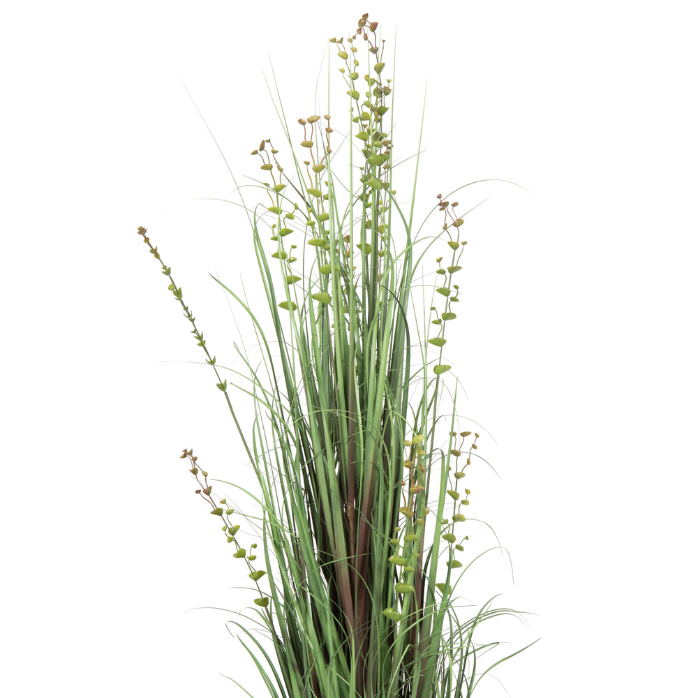 Vickerman 60" Artificial Potted Green Grass and Eucalyptus.