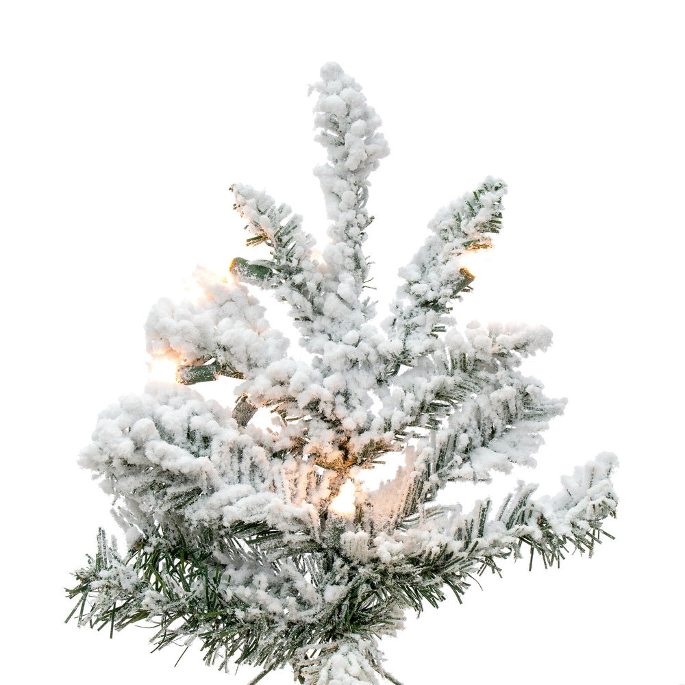 Vickerman 4.5' Flocked Utica Fir Artificial Christmas Tree Clear Lights