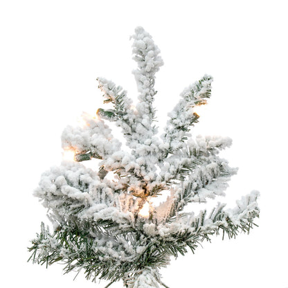 Vickerman 4.5' Flocked Utica Fir Artificial Christmas Tree Clear Lights