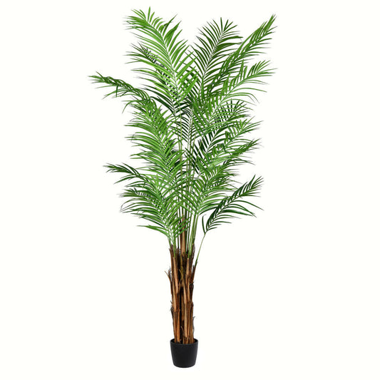 Vickerman 7' Artificial Potted Giant Areca Palm Tree.