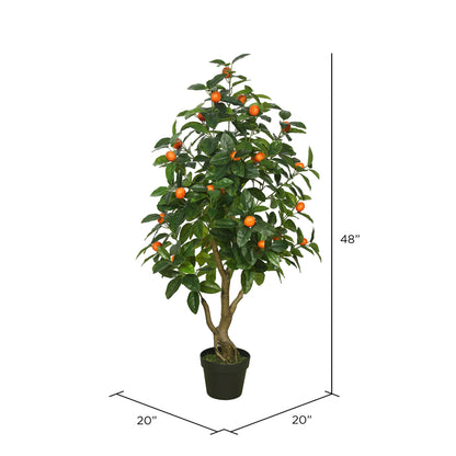 Vickerman 48" Artificial Green and Orange Real Touch Orange Tree.