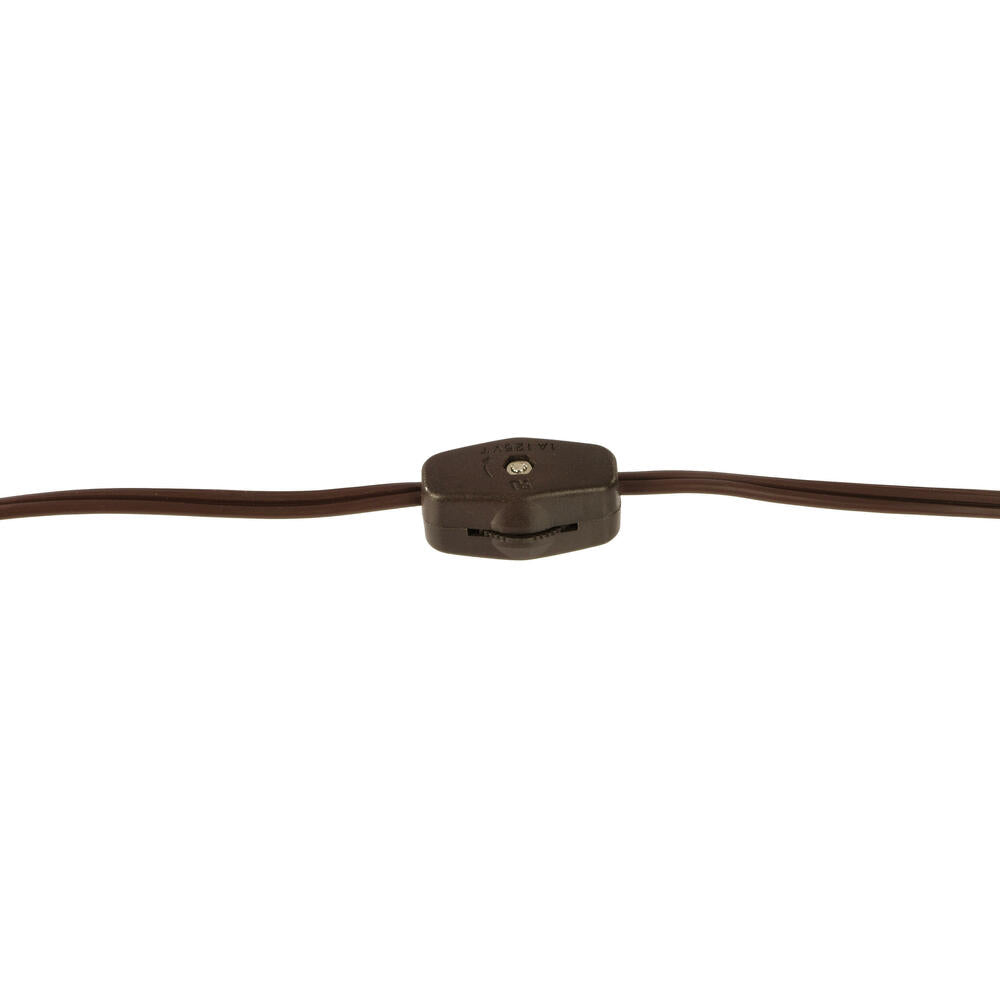 Vickerman 6' Switched Pinch Clip C7 Socket XTW 20 Guage Brown Wire 2 pack