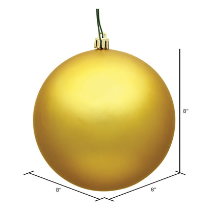 Vickerman 8" Honey Gold Matte Ball Ornament