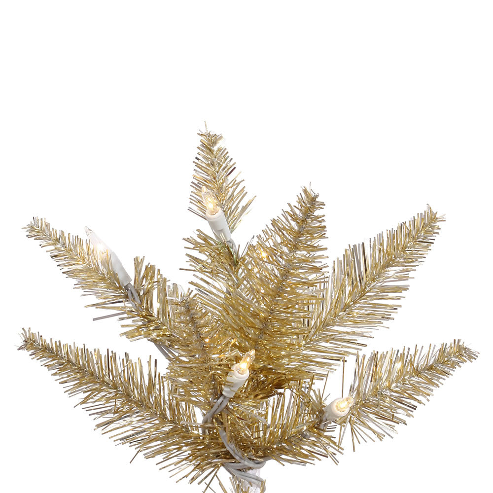 Vickerman 4.5' Champagne Fir Artificial Christmas Tree Warm White Dura-lit LED Lights