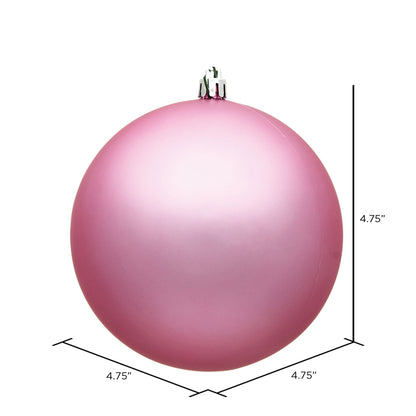 Vickerman 4.75" Pink Matte Ball Ornament 4 per Bag