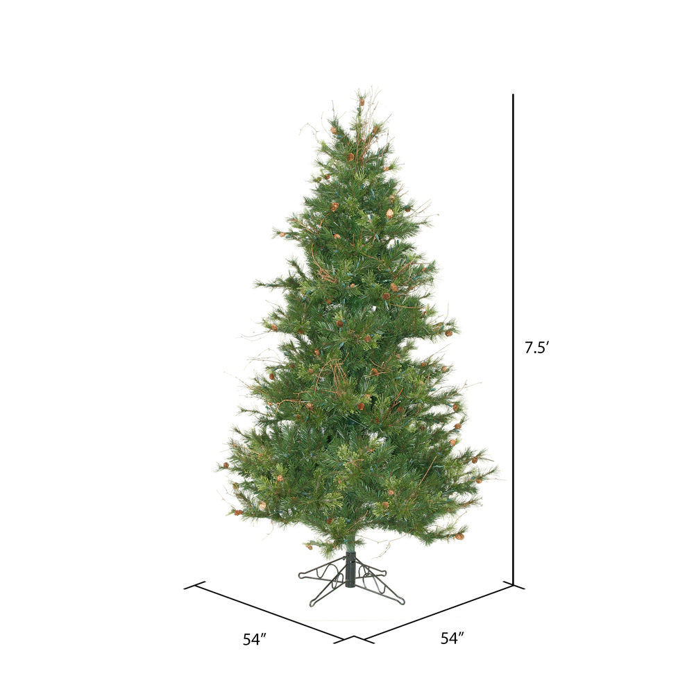 Vickerman 7.5' Mixed Country Pine Slim Artificial Christmas Tree Unlit