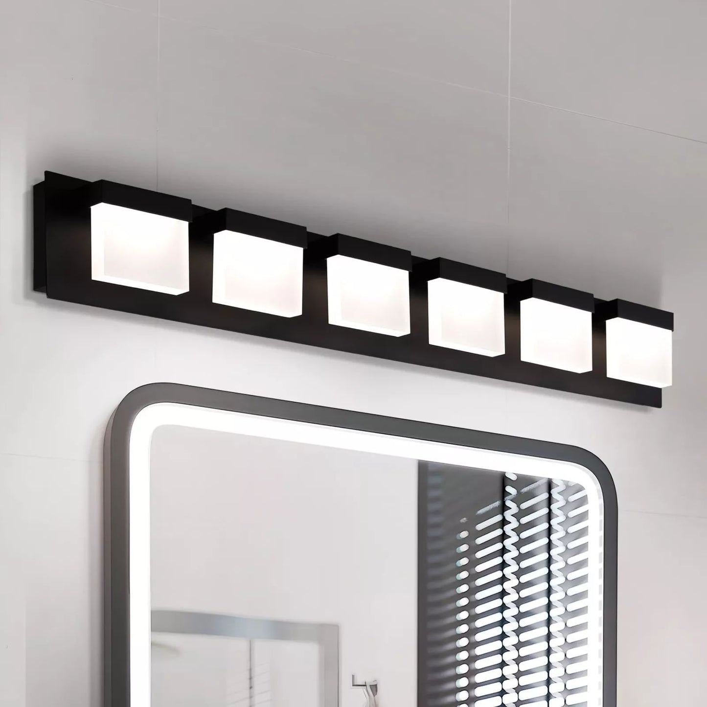 ASD Lighting LED Vanity 6-light 35W 120V Triac 3000/4000/5000K Black ETL