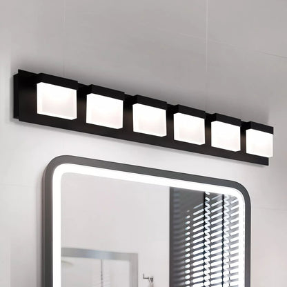 ASD Lighting LED Vanity 6-light 35W 120V Triac 3000/4000/5000K Black ETL