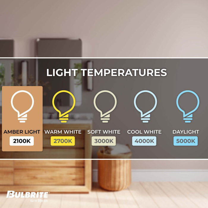 BULBRITE INCANDESCENT T9 MEDIUM SCREW (E26) 30W DIMMABLE NOSTALGIC LIGHT BULB 2200K/AMBER 4PK (133009)