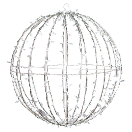 Vickerman 324Lt x 30" Fold Flat Cool White Led Twinkle Jumbo Hanging Sphere.