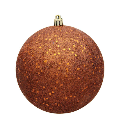 Vickerman 4" Copper Sequin Ball Ornament 6 per Bag