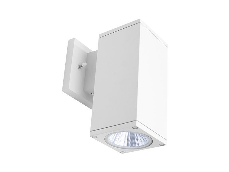 Westgate 4In Sq Wall Cyl. Down Light 12W 30K/40K/50K Dim. - White, Outdoor Lighting, 12W, 960 Lumens, 3000K/4000K/5000K, Brushed Nickel Finish, Dimmable