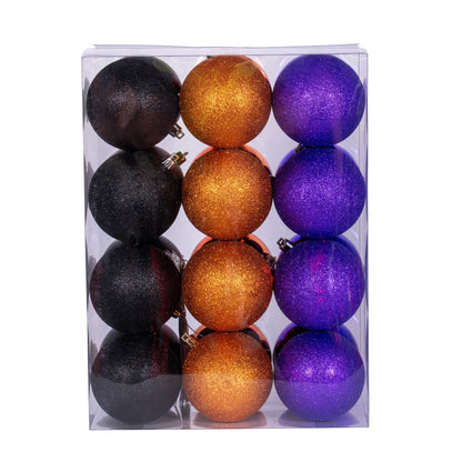 Vickerman 3" Purple Orange and Black Ornament Assortment 24 per box.