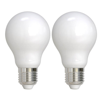 BULBRITE LED A19 MEDIUM SCREW (E26) 8W FULLY COMPATIBLE DIMMING FILAMENT MILKY LIGHT BULB 2700K/WARM WHITE 75W INCANDESCENT EQUIVALENT 2PK (776617)